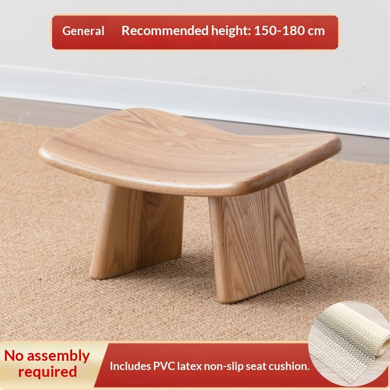 Tabouret repose-pieds en bois massif pour méditation zen, position assise aux genoux