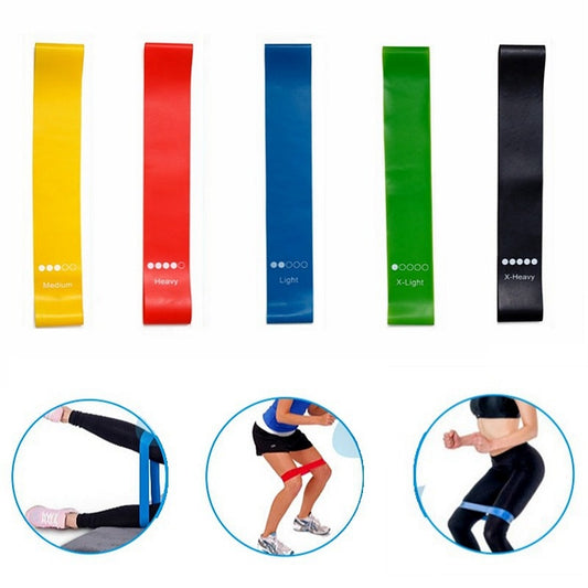 Set of 5 TPE Resistance Bands for Fitness and Yoga