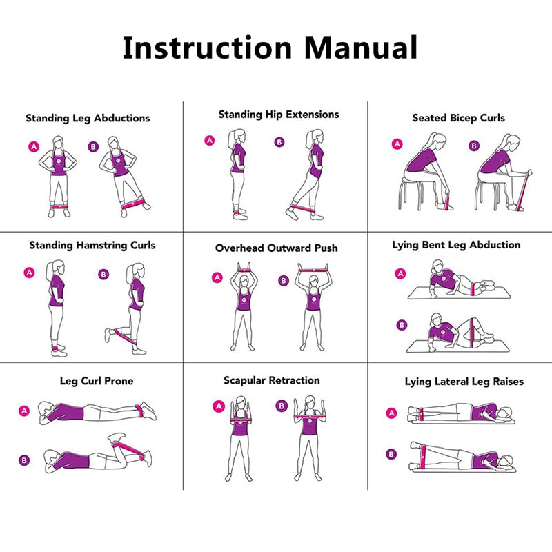 Loop resistance bands 5 levels (yoga/CrossFit)