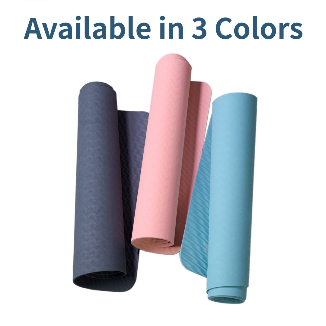 Yoga Mat, Non-Slip Yoga and Exercise Mat, Professional TPE Exercise Mat, Multi-Purpose Fitness Mat 72 x 24, Pilates and Floor Exercises