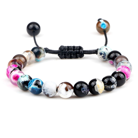 Adjustable 8mm Tiger's Eye Braided Bracelet