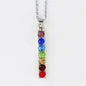 Collier pendentif cristal 7 chakras pour la méditation