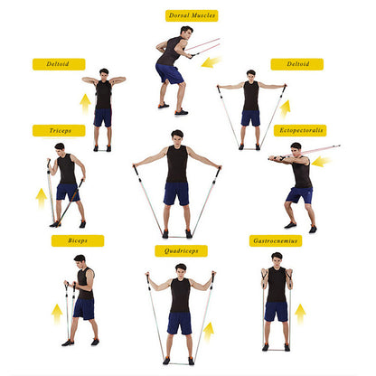 11-piece Resistance Band Set for Fitness