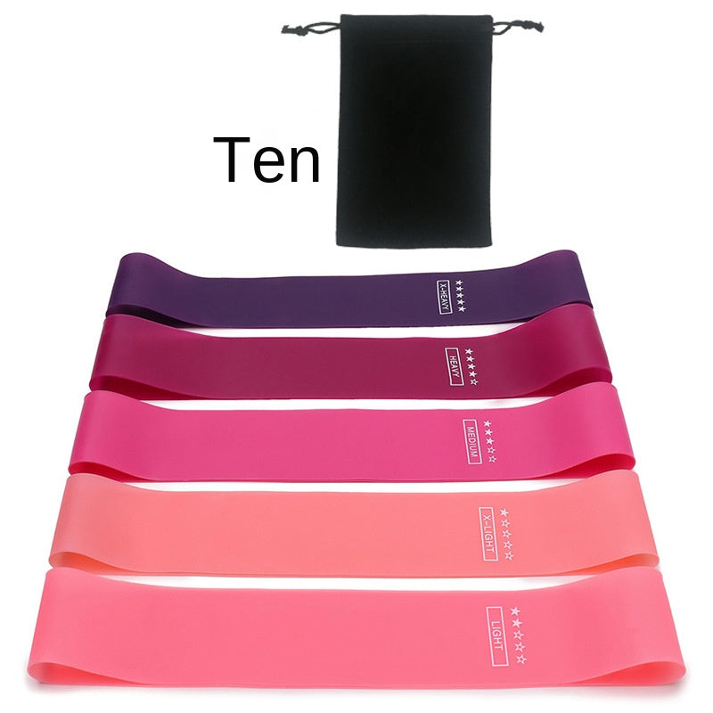 Lot de 5 bandes de résistance TPE pour le fitness et le yoga