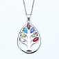 Collier pendentif cristal 7 chakras pour la méditation