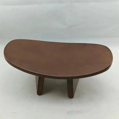 Ergonomic solid wood meditation bench