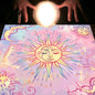 Nappe Tarot, coussin Lune, Soleil, Arbre porte-bonheur, velours