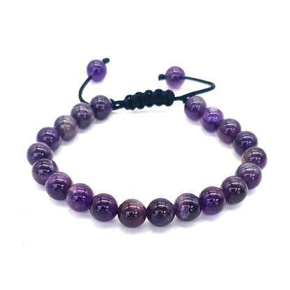 Bracelet œil de tigre 8 mm tressé ajustable