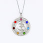 Collier pendentif cristal 7 chakras pour la méditation