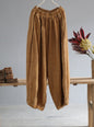 Pantalon bloomer de méditation Zen en lin uni