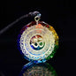 Collier pendentif géométrique chakra énergie, pendentif d'énergie de méditation