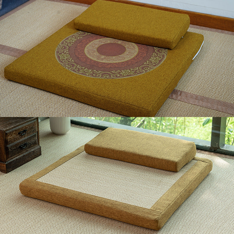 Coussin de méditation double face avec rembourrage supplémentaire