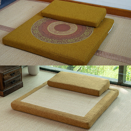 Coussin de méditation double face avec rembourrage supplémentaire