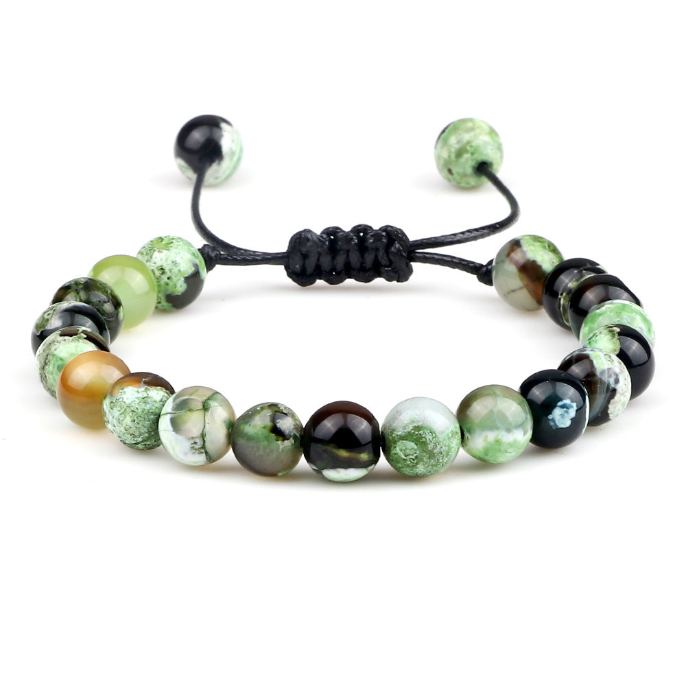 Bracelet œil de tigre 8 mm tressé ajustable