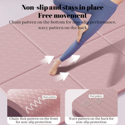 Foldable double-sided non-slip TPE yoga mat