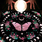 Nappe Tarot, coussin Lune, Soleil, Arbre porte-bonheur, velours