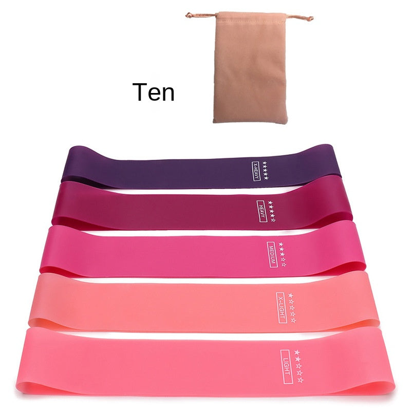Lot de 5 bandes de résistance TPE pour le fitness et le yoga