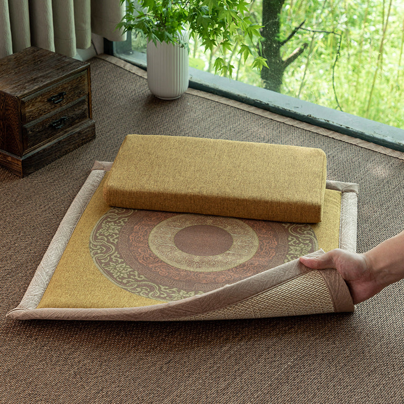 Coussin de méditation double face avec rembourrage supplémentaire