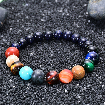 8-Planet Natural Stone Bracelet