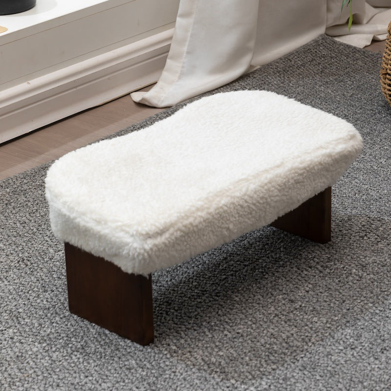 Solid wood footrest stool for zen meditation, kneeling sitting position