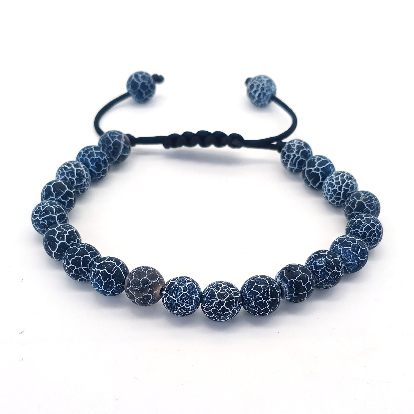 Bracelet œil de tigre 8 mm tressé ajustable