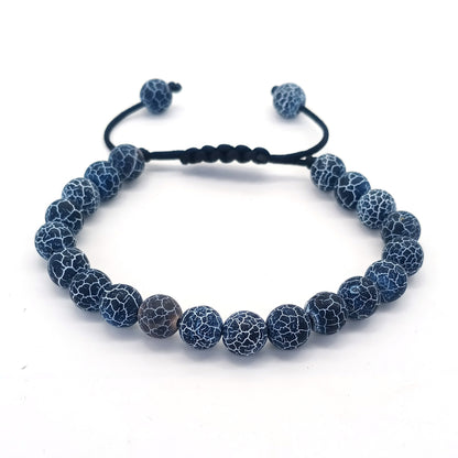 Bracelet œil de tigre 8 mm tressé ajustable