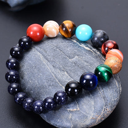 8-Planet Natural Stone Bracelet