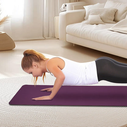 Tapis de yoga, tapis de yoga et d'exercice antidérapant, tapis de fitness professionnel en TPE, tapis d'entraînement multi-usages 72 x 24 pour femmes, Pilates et exercices au sol