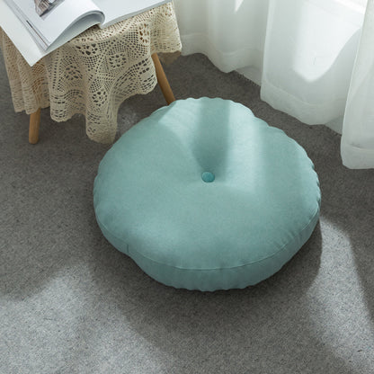 Futon épais pour salon, chambre et méditation, style nordique, avec baie vitrée.