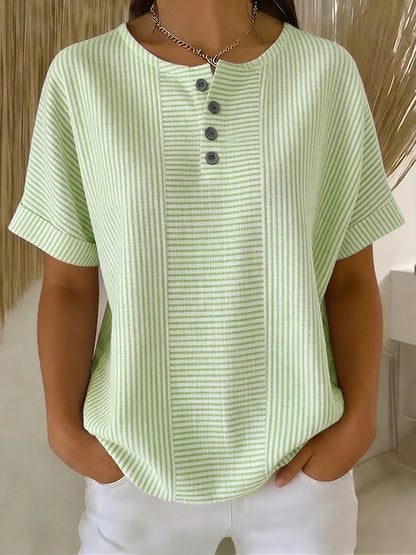 Short-sleeved striped T-shirt