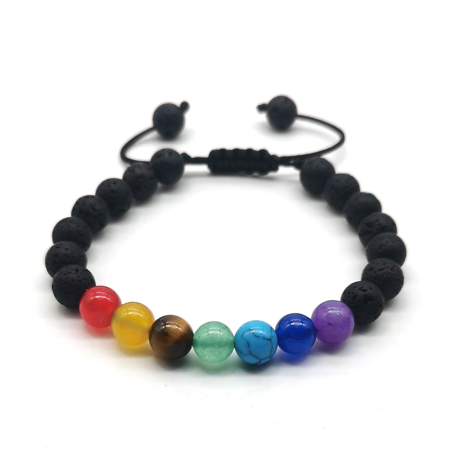 Bracelet œil de tigre 8 mm tressé ajustable