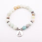 Bracelet mala lotus en amazonite (Namasté)