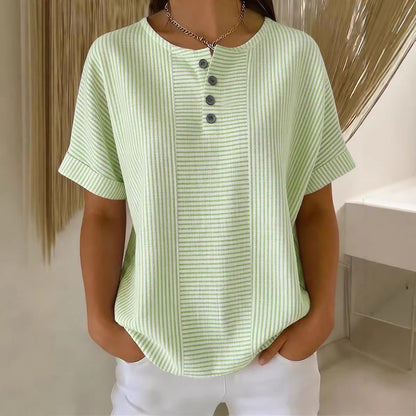 Short-sleeved striped T-shirt