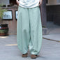 Women's articulated plain Zen meditation trousers