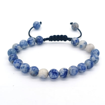 Bracelet œil de tigre 8 mm tressé ajustable