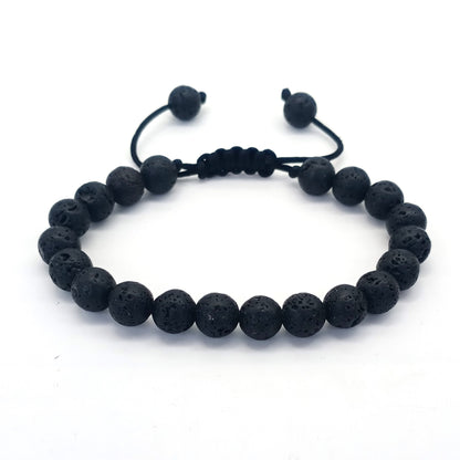 Bracelet œil de tigre 8 mm tressé ajustable