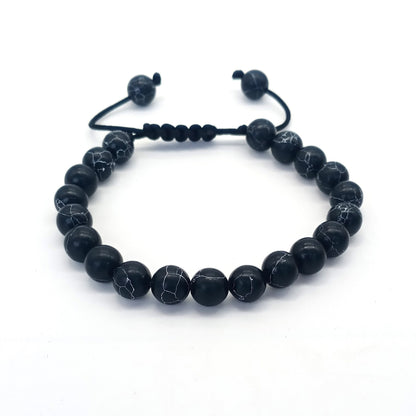 Bracelet œil de tigre 8 mm tressé ajustable