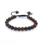 Bracelet œil de tigre 8 mm tressé ajustable