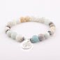 Bracelet mala lotus en amazonite (Namasté)