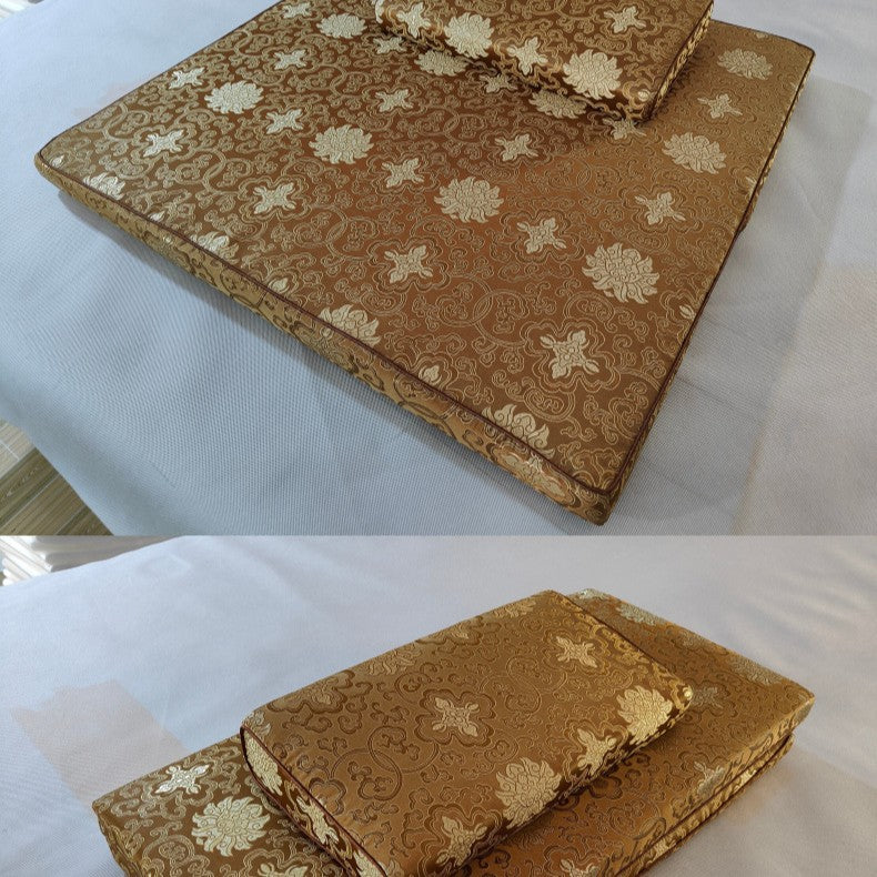 Coussin de méditation en brocart Zabuton pour la pratique zen, le culte du Bouddha et la méditation, tapis zen pour temple