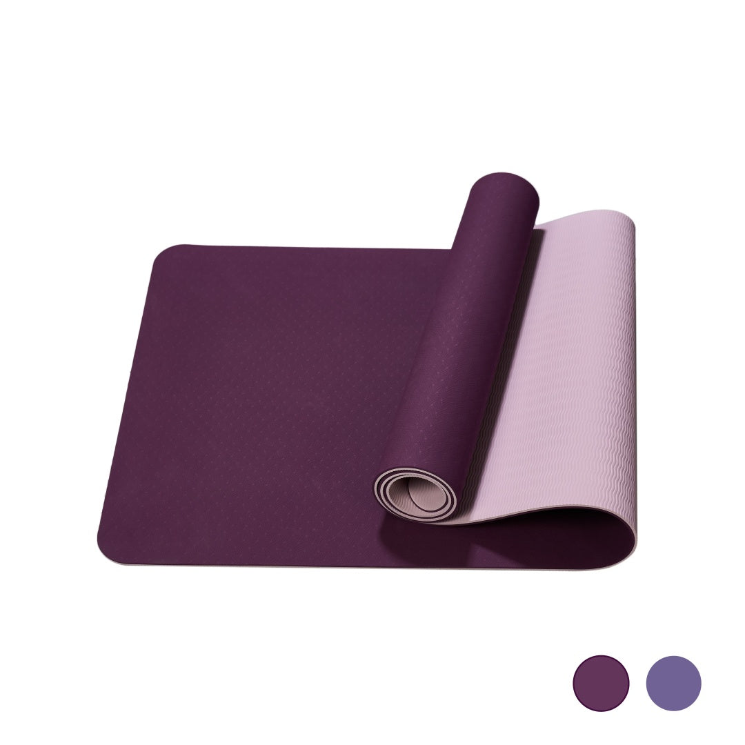 Tapis de yoga, tapis de yoga et d'exercice antidérapant, tapis de fitness professionnel en TPE, tapis d'entraînement multi-usages 72 x 24 pour femmes, Pilates et exercices au sol