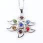 Collier pendentif cristal 7 chakras pour la méditation