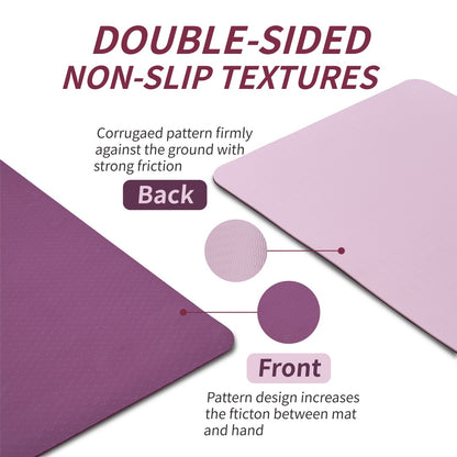 Tapis de yoga, tapis de yoga et d'exercice antidérapant, tapis de fitness professionnel en TPE, tapis d'entraînement multi-usages 72 x 24 pour femmes, Pilates et exercices au sol