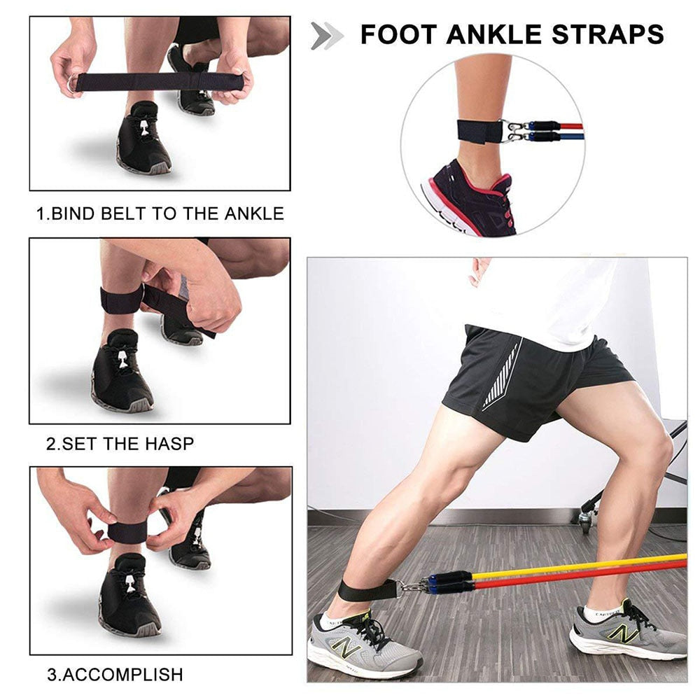 11-piece Resistance Band Set for Fitness