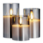 Bougies LED sans flamme, lot de 3, fonctionnant sur piles avec télécommande, effet flamme réaliste pour une ambiance sécurisée