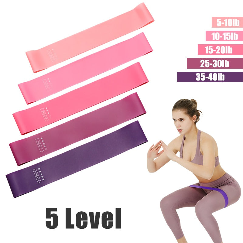 Bandes de résistance en boucle 5 niveaux (yoga/CrossFit)