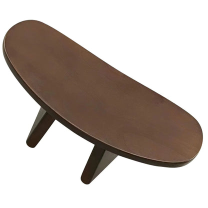 Ergonomic solid wood meditation bench