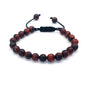 Bracelet œil de tigre 8 mm tressé ajustable