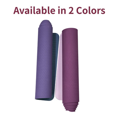 Tapis de yoga, tapis de yoga et d'exercice antidérapant, tapis de fitness professionnel en TPE, tapis d'entraînement multi-usages 72 x 24 pour femmes, Pilates et exercices au sol