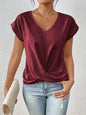Plain V-neck T-shirt